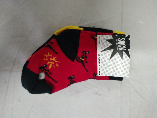 (LUP) sock it to me ninja &amp; robot lot de 2 socquettes enfants