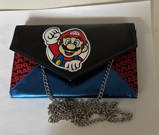(LUP) Grand portefeuille Super Mario avec chaîne
