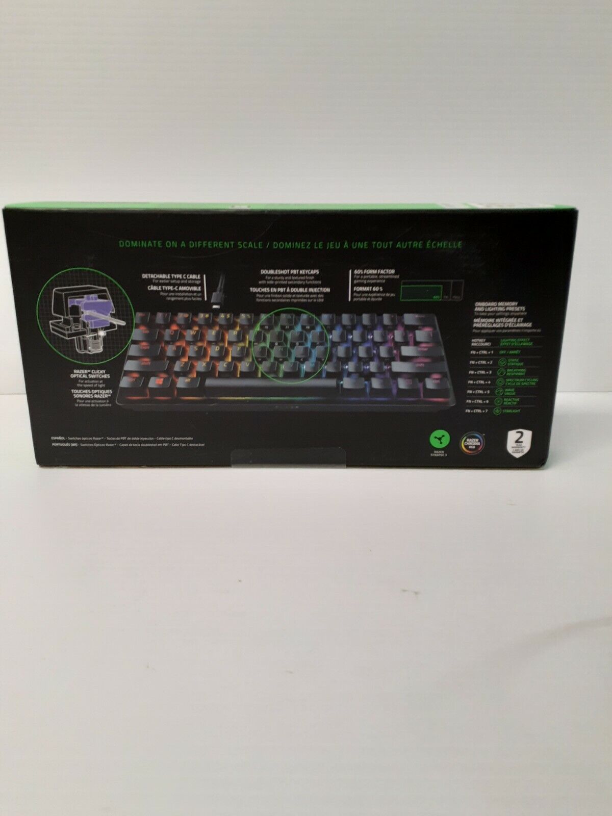 (N67444-2) Mini clavier filaire Razer Huntsman