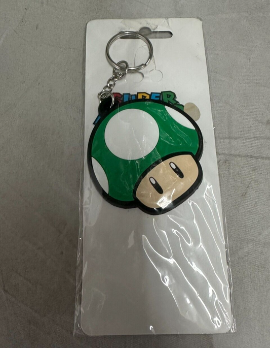 (LUP) Super Mario - Green 1 Up Mushroom Keychain