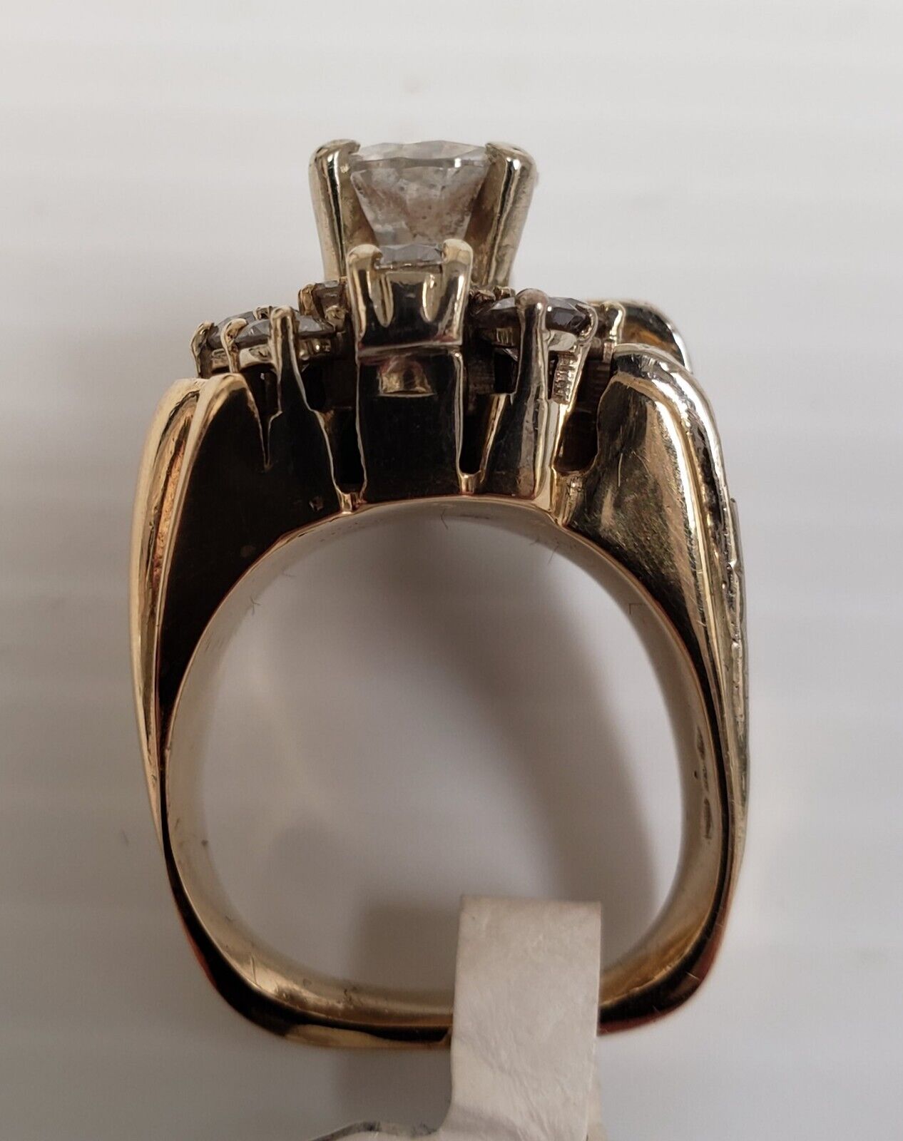 (17808-1-317) 14k Ladies Yellow Gold Diamond Ring