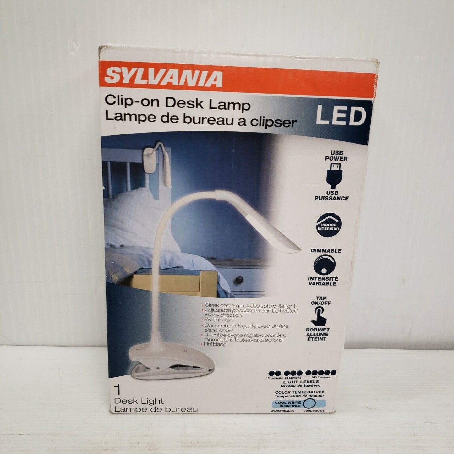 (26892-6) Sylvania Clip On Desk Lamp