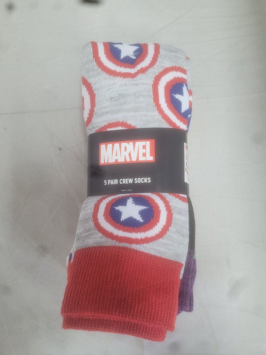 Bioworld Marvel's Avengers 5 pair crew socks