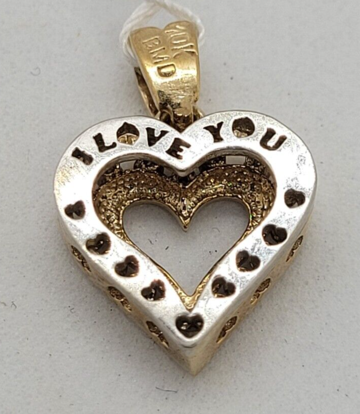 (N80457-1) Ladies 10K Yellow Gold Heart Pendent