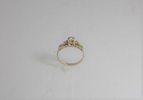 (I-366) BAGUE MULTIPIERRES EN OR BLANC 10K