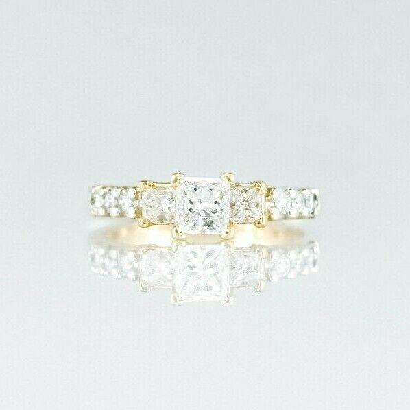 (I-1504-249)  14k gold multistone diamond ring