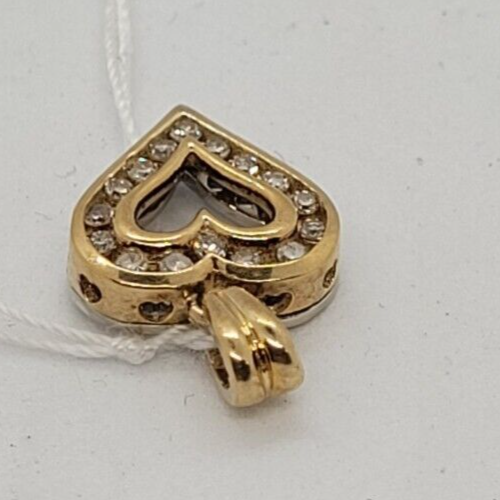 (N80457-1) Ladies 10K Yellow Gold Heart Pendent