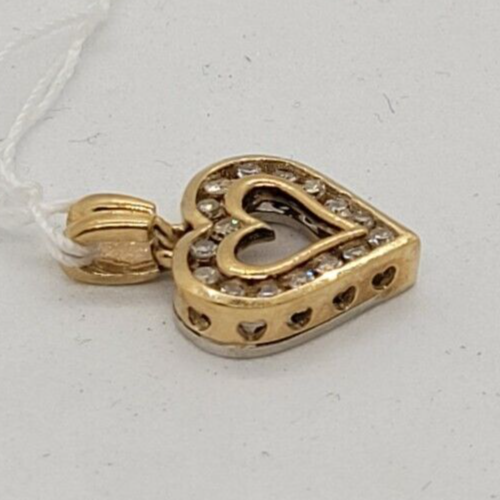 (N80457-1) Ladies 10K Yellow Gold Heart Pendent