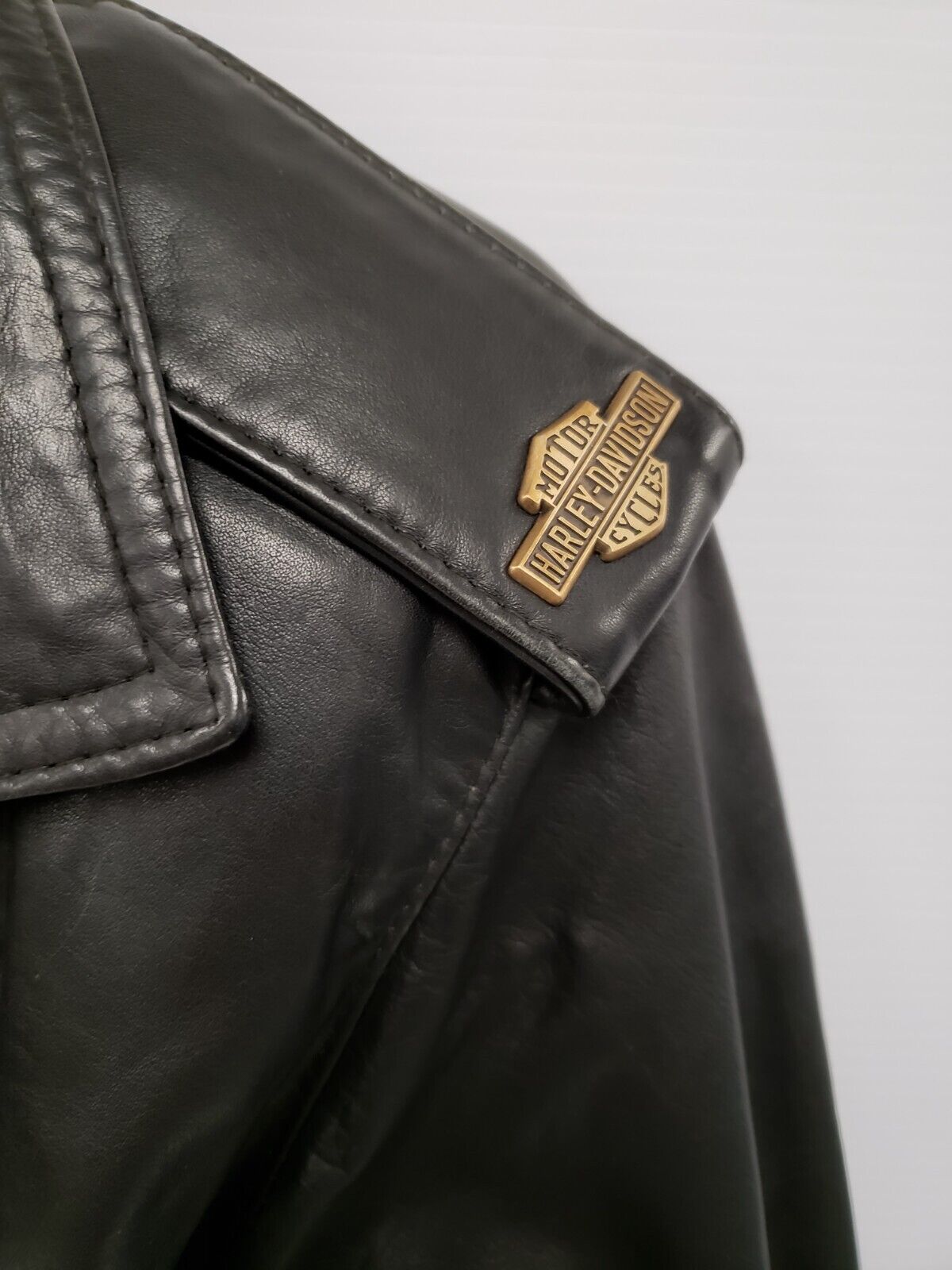 (38990-1) Veste en cuir Harley Davidson - Taille petite