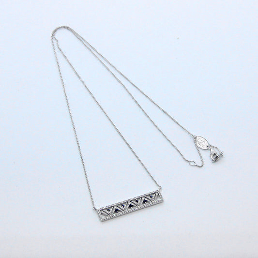 (N12984-3) 14KT 4.20g White Gold Necklace