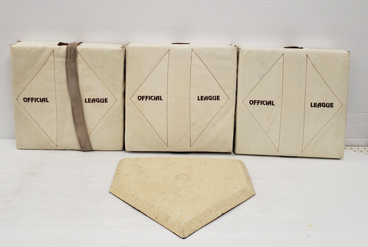 (52111-5) Official League Brown 27 Baseball Bases and Home Plate