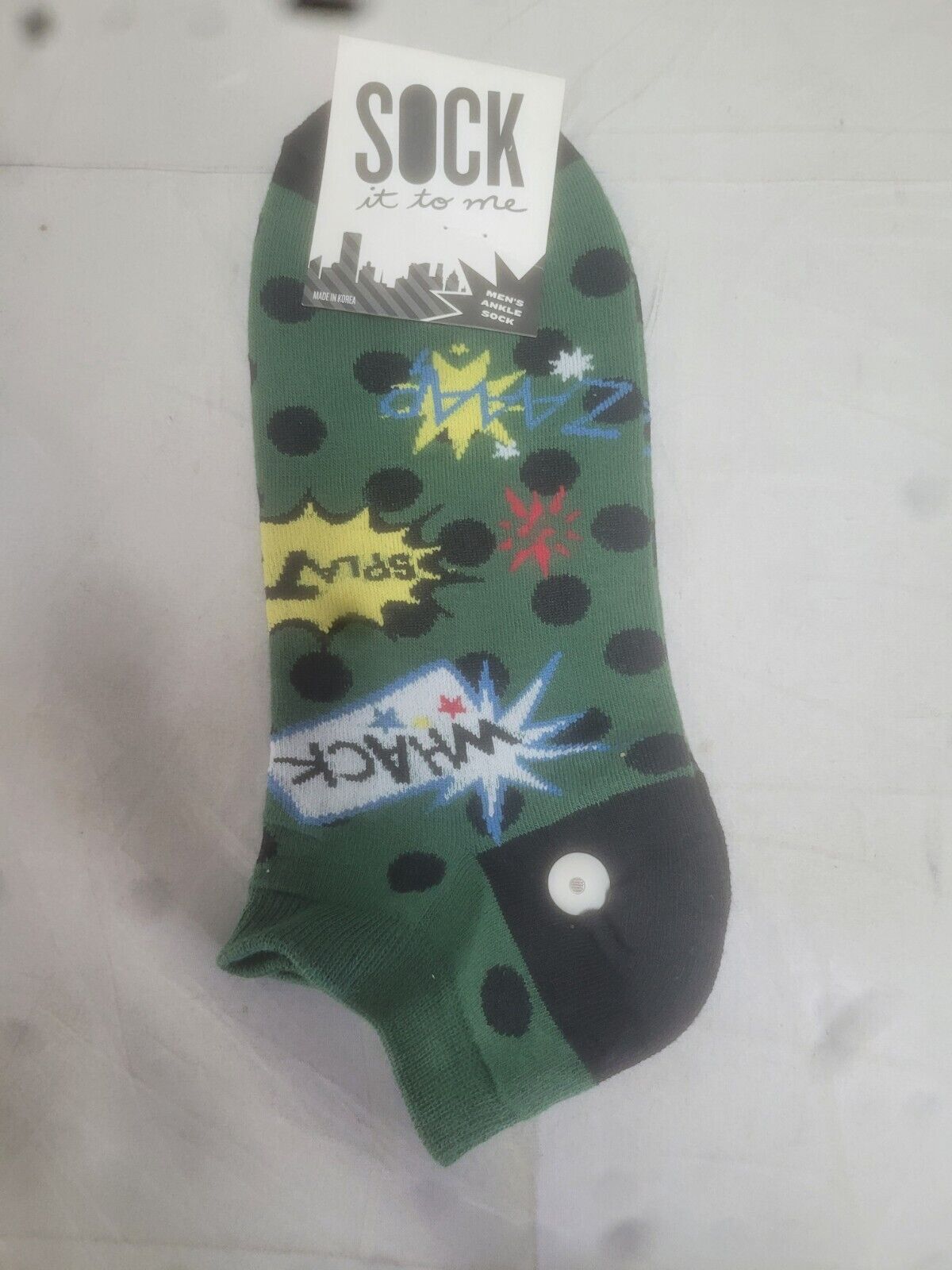 Sock it to me comic exclamation ankle socks