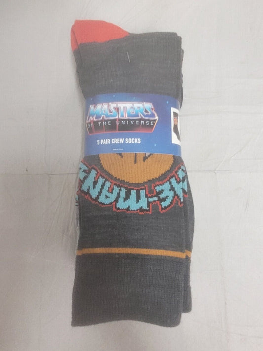 masters of the universe  5 pair crew socks