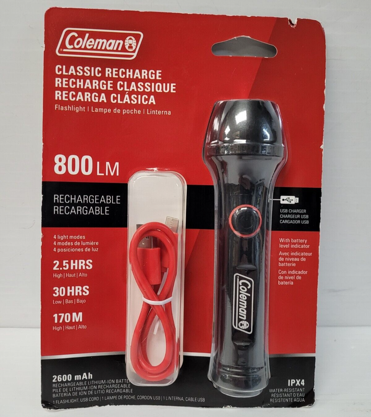 (N78931-1) Coleman 2155761 Lampe de poche rechargeable classique