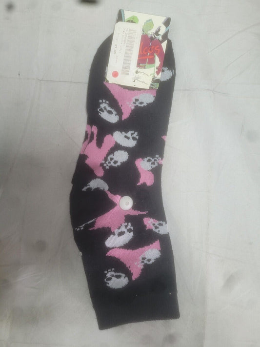 Philco's grey and pink skull socks