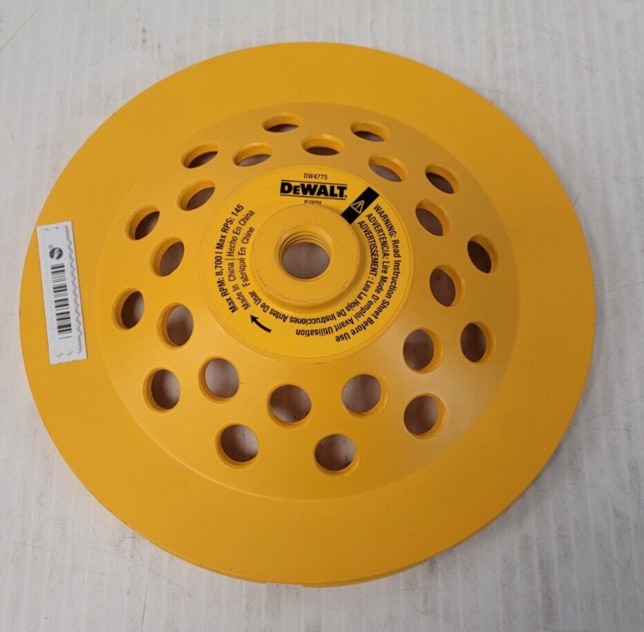 (N78704-5) DeWalt DW4775 7" Double Row Diamond Cup Grinding Wheel