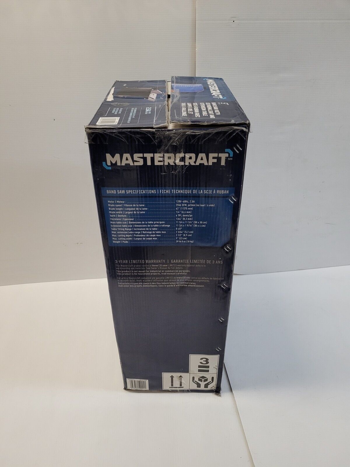 (N79085-1) Mastercraft 0558-6794-4 Bandsaw (pls take pic of saw out of box)