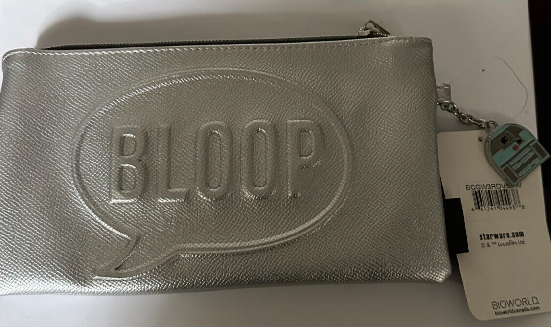 (LUP) Star Wars Beep Bloop Silver Wristlet With Charm