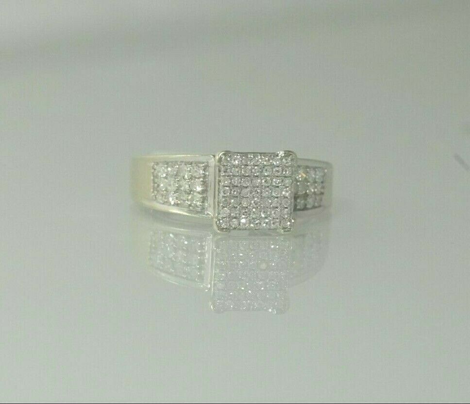 (I-7378) 14k white gold multistone diamond ring