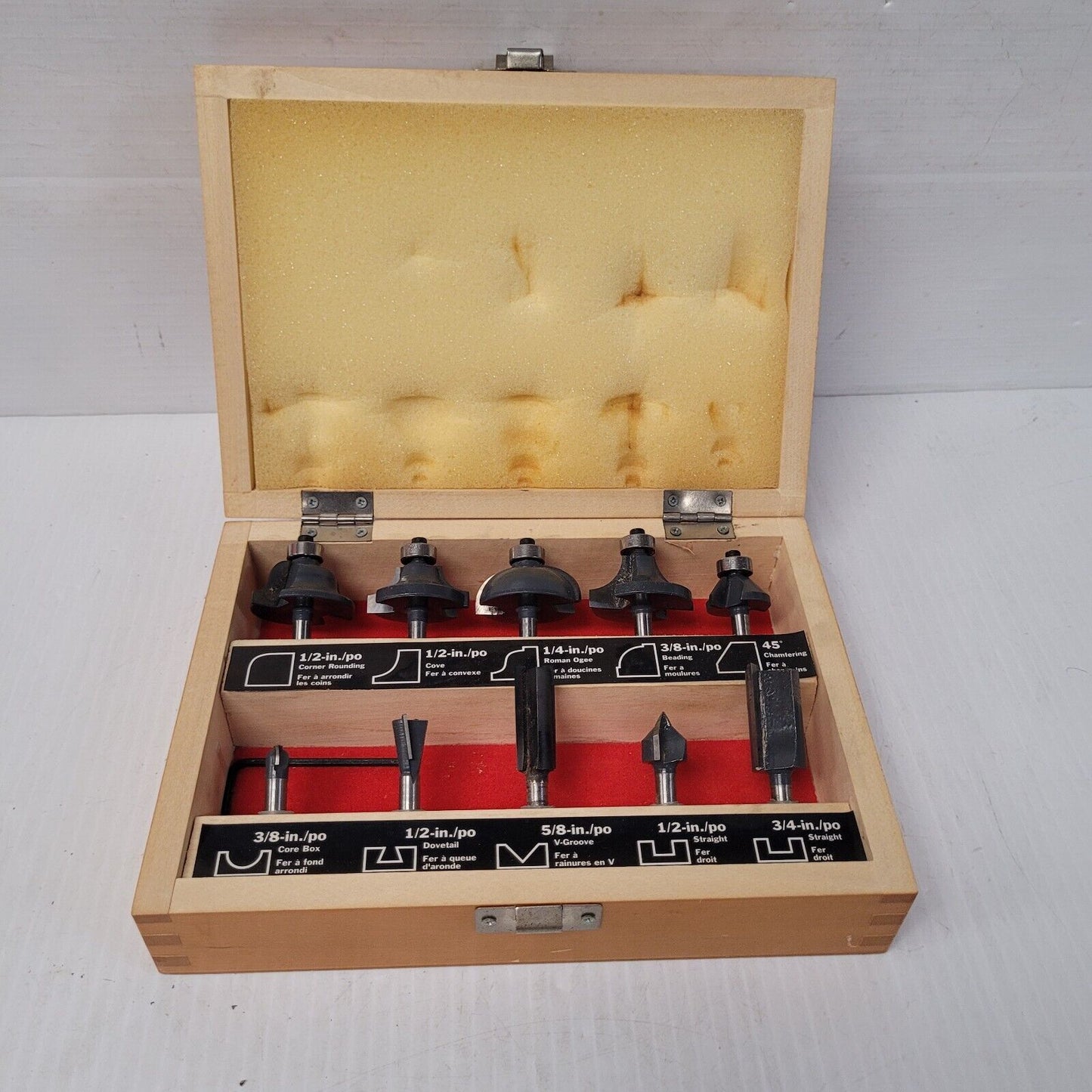 (N77291-2) Craftsman Router Bit Set - 10 Piece