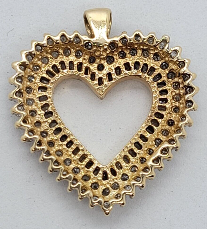 (N67461-1) Ladies 10K Yellow Gold Heart Pendent