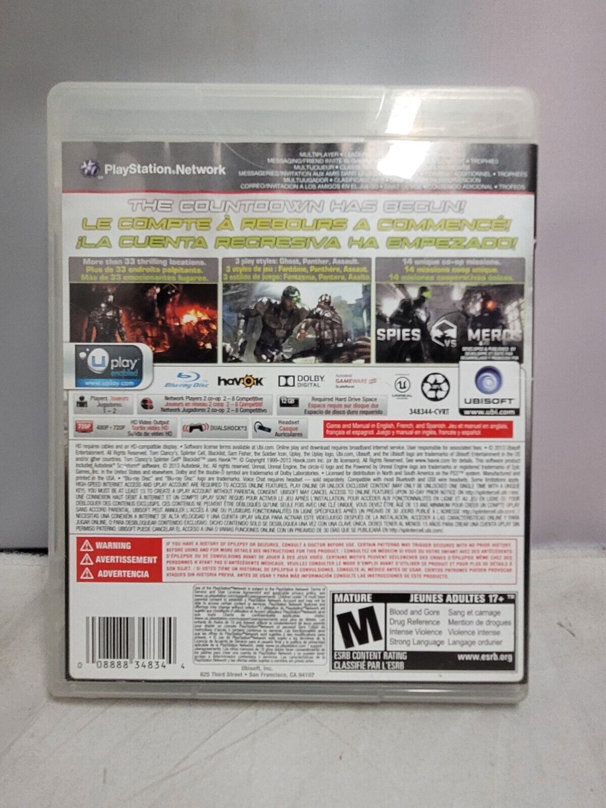 (LUP) Tom Clancy's Splinter Cell : Liste noire (Sony PlayStation 3) CIB complet
