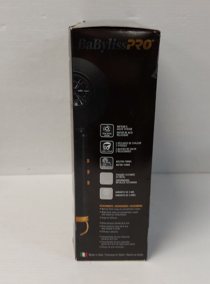 (N81642-3) Babyliss Pro BlackFX Hairdryer In Box