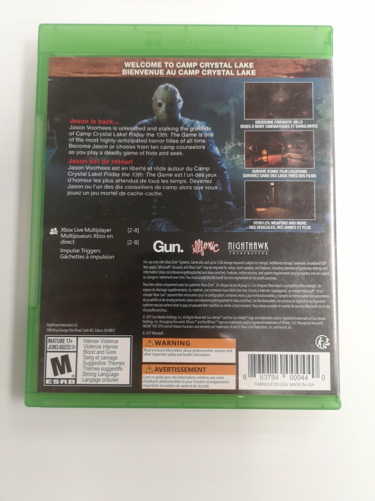 (N012374) Friday the 13th Game - Xbox One