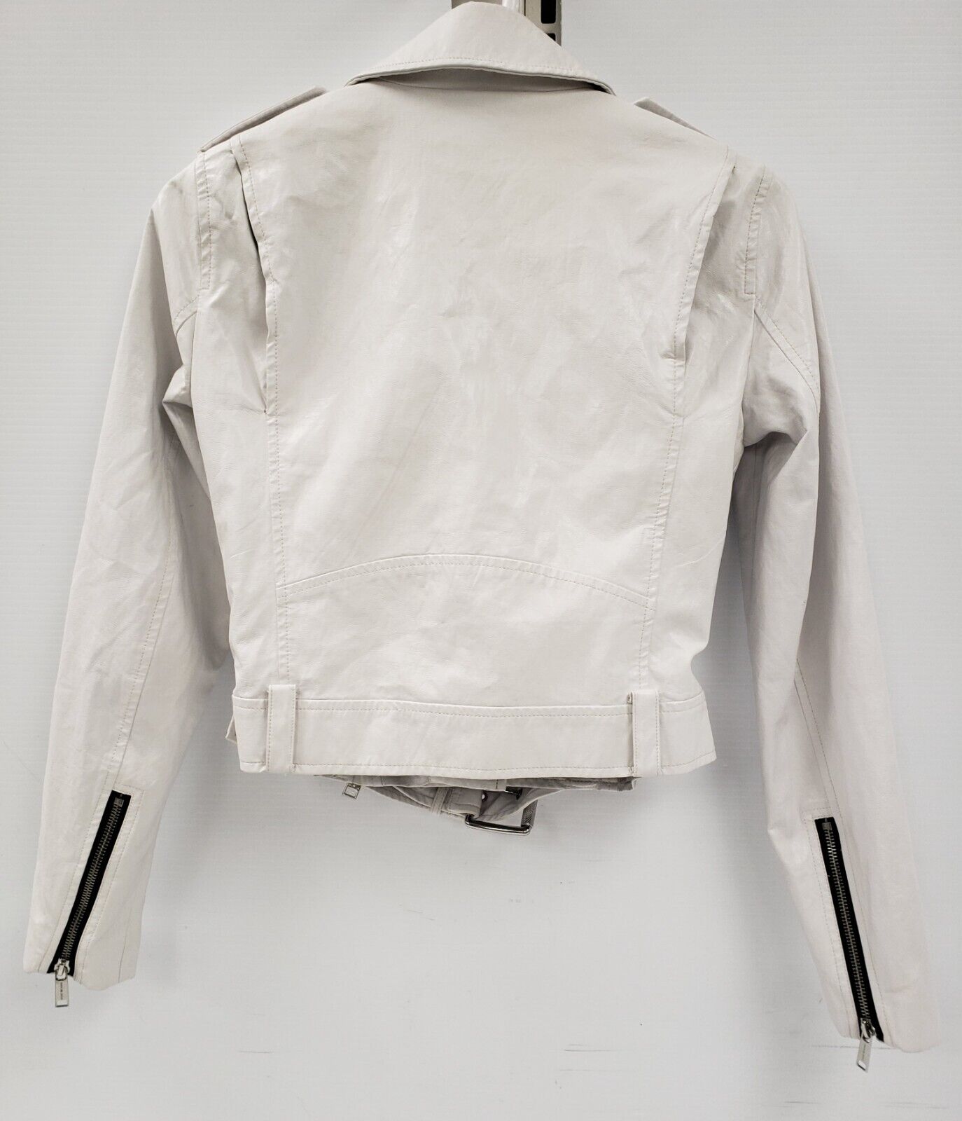 (39154-1) Michael Kors AJA0423 White Leather Jacket