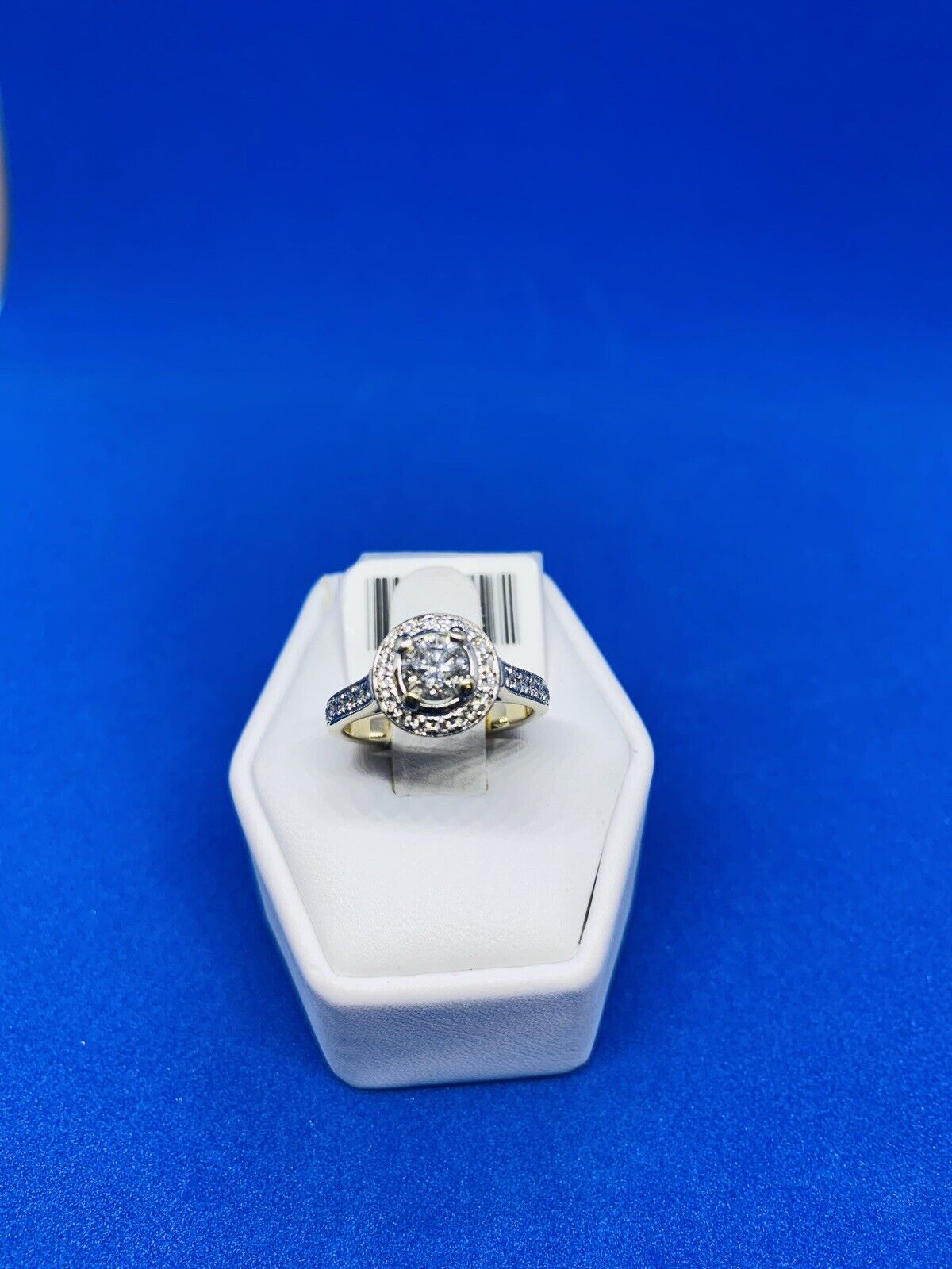 (N2936) BAGUE DIAMANT MULTIPIERRES EN OR BLANC 18 CARATS