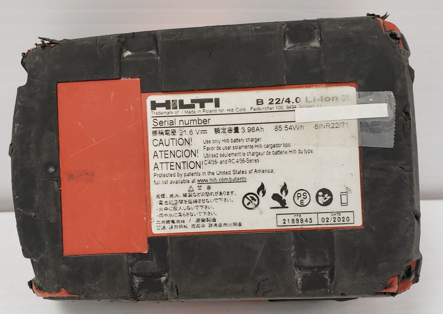 (I-34375) Hilti B22/4.0AH Battery