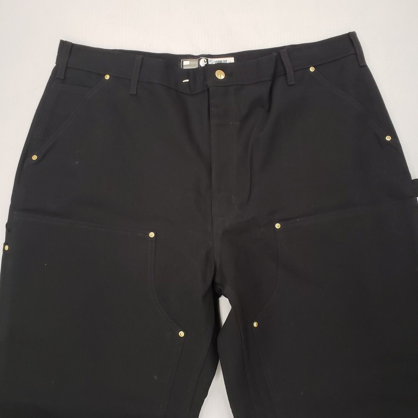 (I-34508) Carhartt B01-M Firm Duck Double-Front Utility Work Pant - Size 46x32