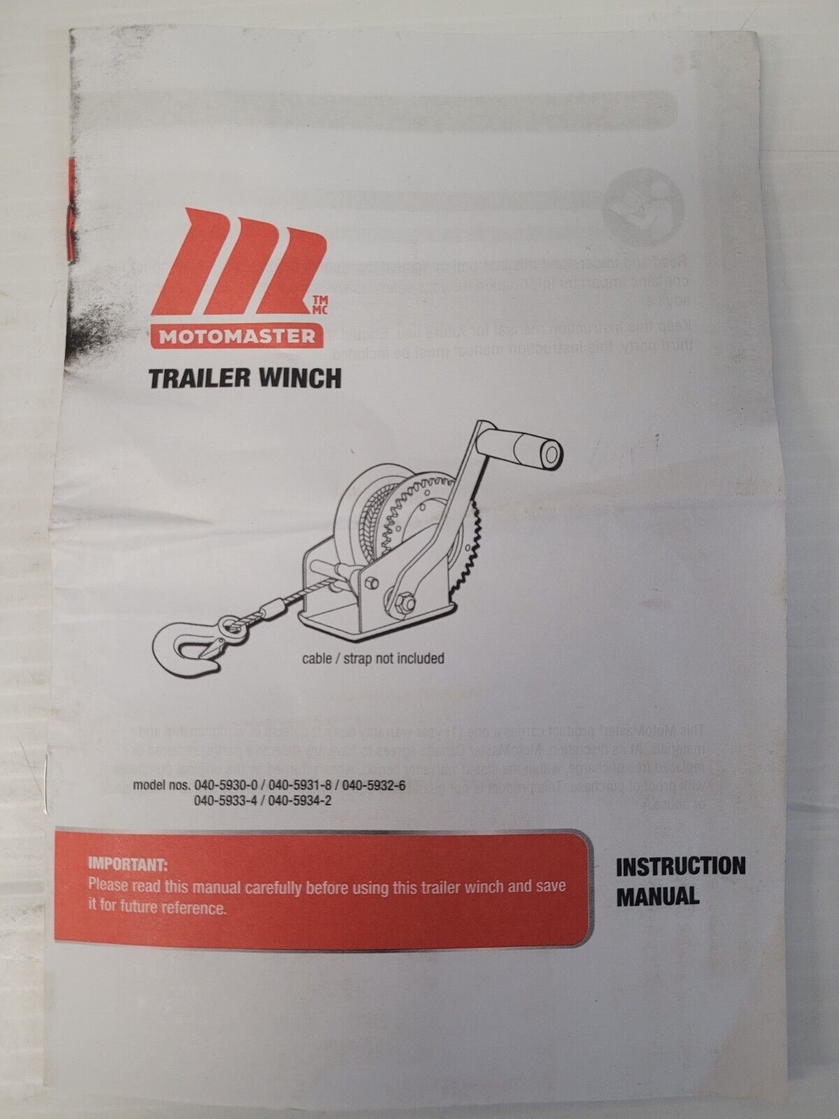 (N79641-1) Treuil Motomaster 040-5934-2