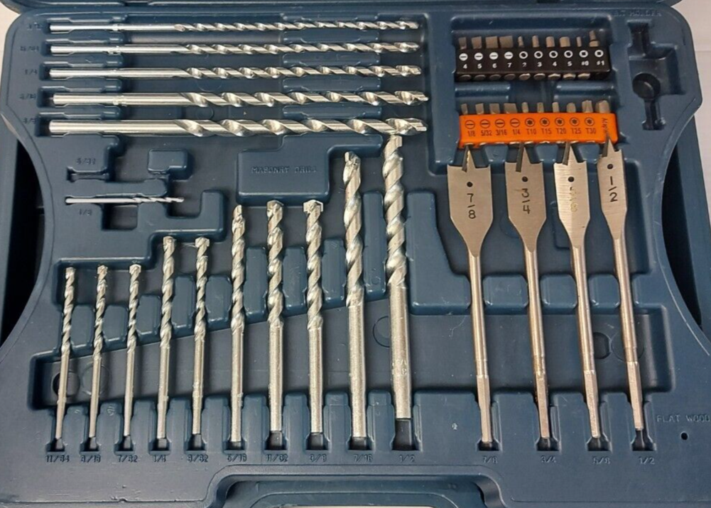 (N81036-1) Stanley Fat Max Hammer Drill w/ MasterCraft bit set