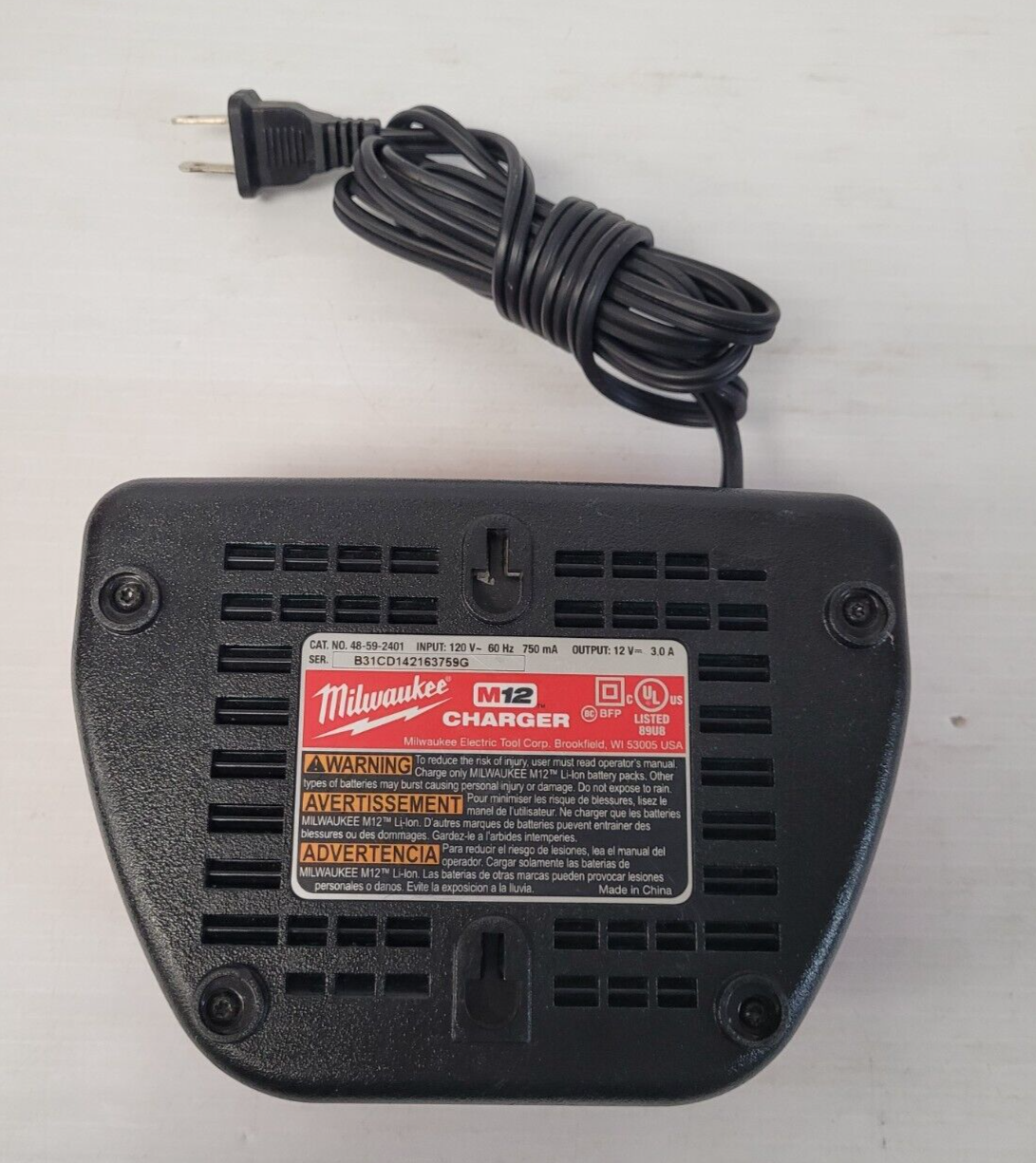 (N79174-4) Milwaukee 48-59-2401 Battery Charger