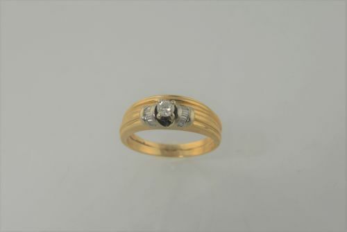 (I-6621-507A) BAGUE DIAMANT MULTIPIERRES EN OR 14K