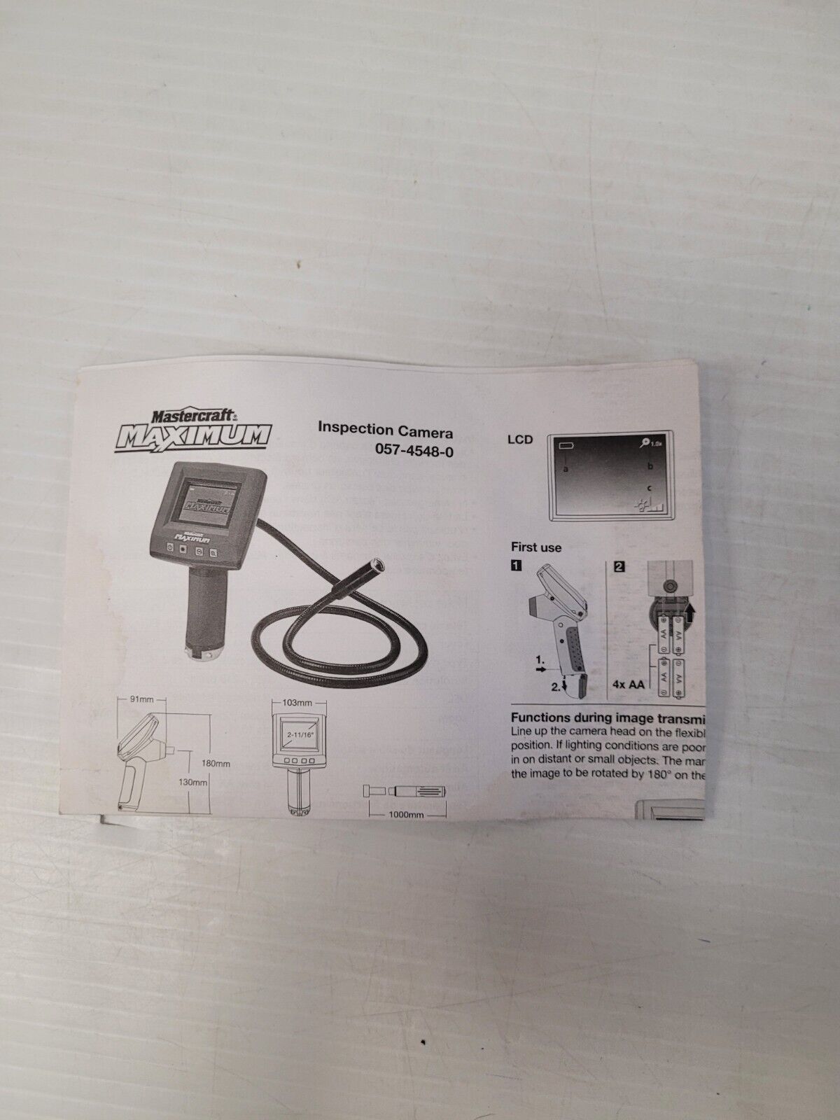 (N80467-1) Maximum 057-4548-0 Inspection Camera