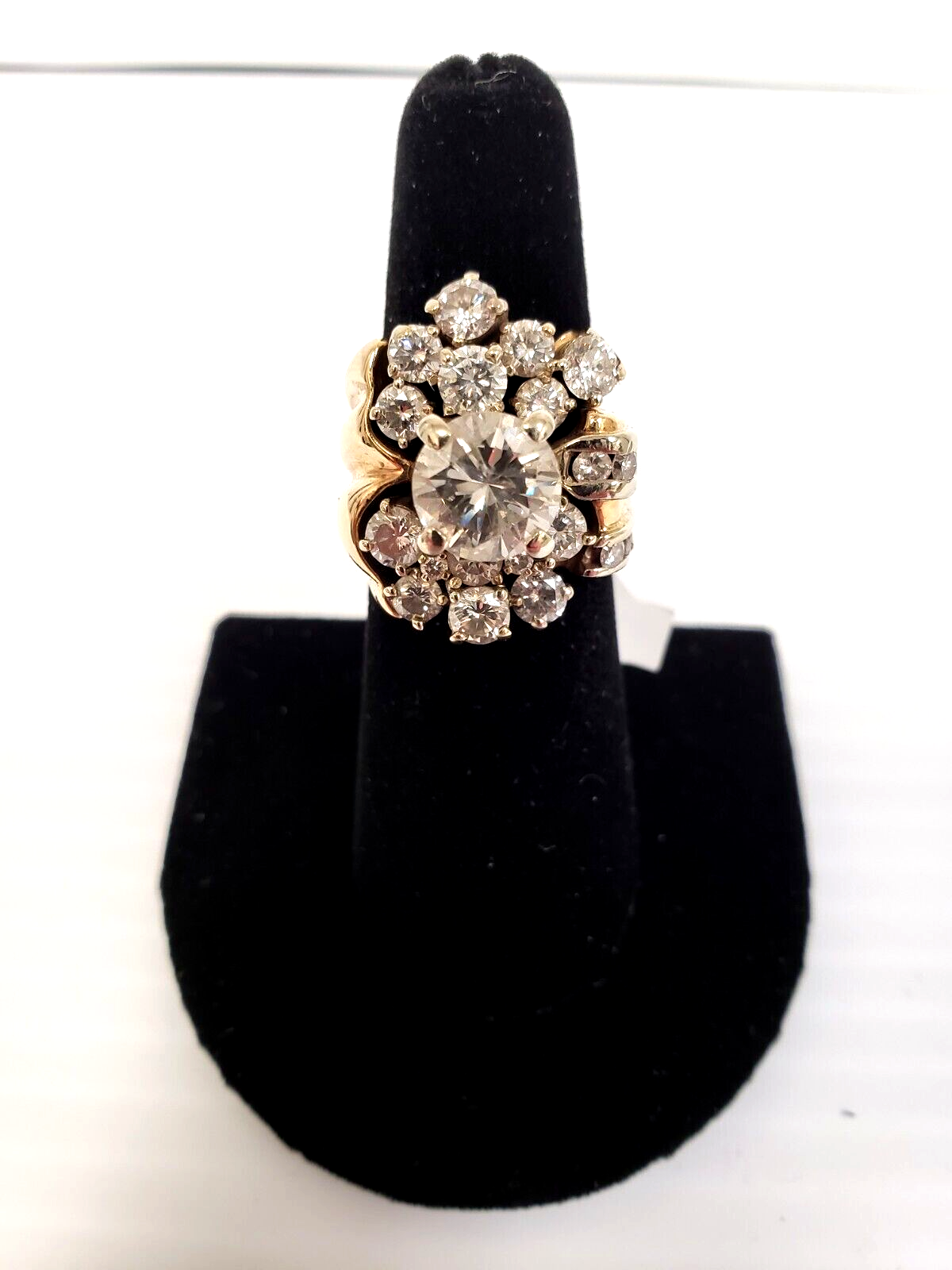 (17808-1-317) 14k Ladies Yellow Gold Diamond Ring