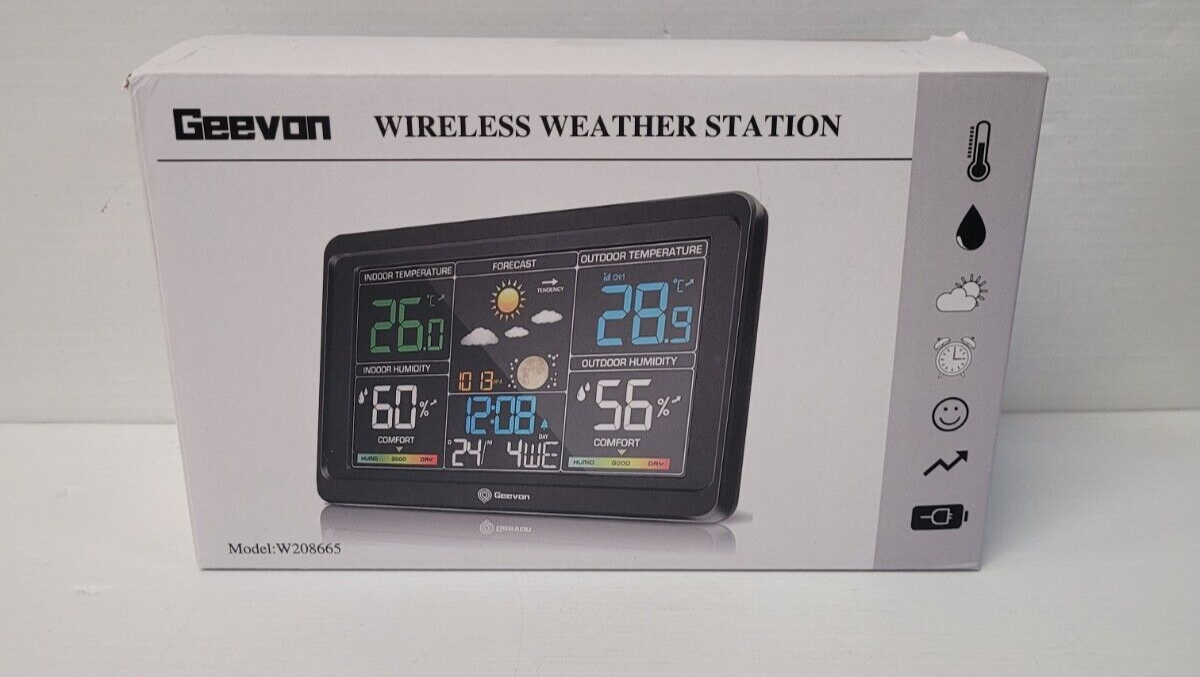 (N78250-3) Geevon W208665 All in One Weather Station and Alarm Clock