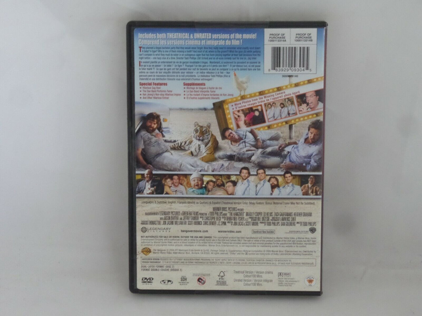 (LUP) The Hangover (DVD, 2009, Canadian Unrated)