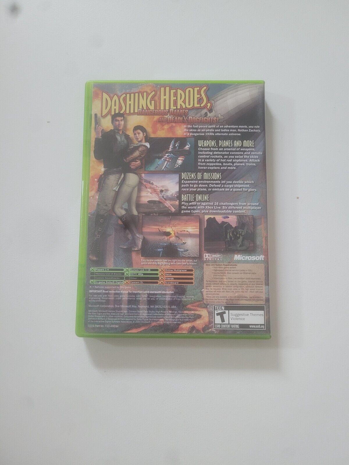 (LUP)Crimson Skies : High Road to Revenge (Microsoft Xbox, 2003)