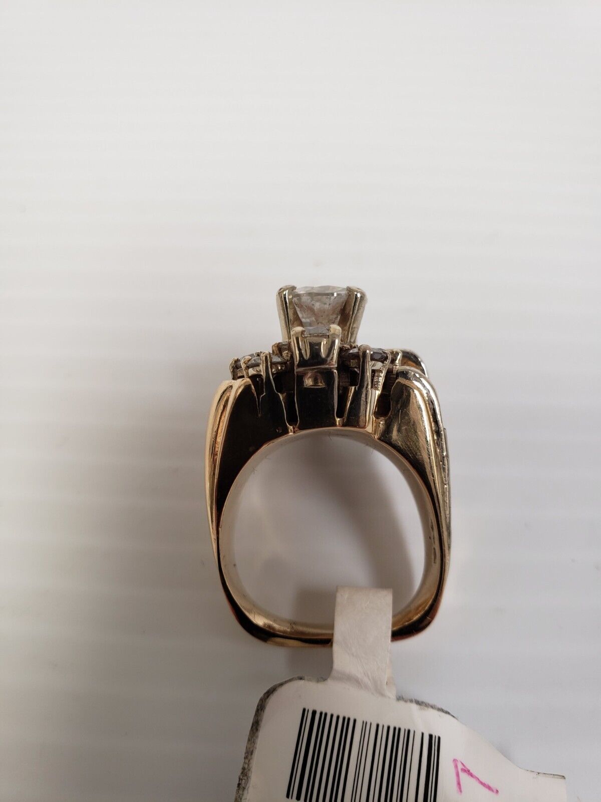 (17808-1-317) 14k Ladies Yellow Gold Diamond Ring