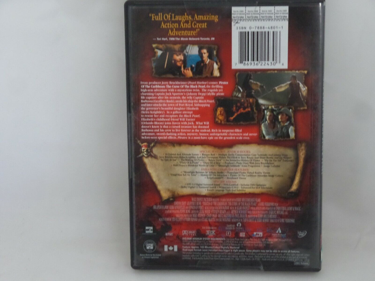 (LUP) Pirates des Caraïbes : La Malédiction du Black Pearl (DVD, 2003, 2 disques...