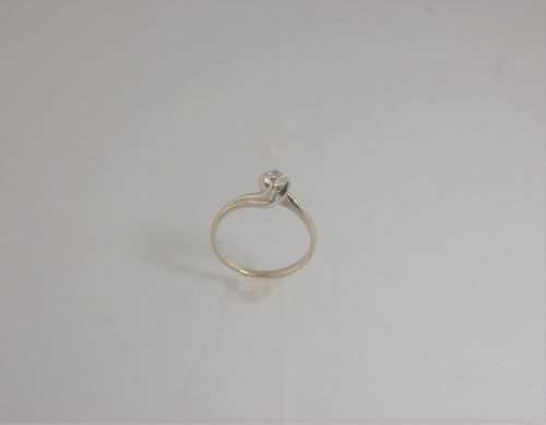 (I-1735) BAGUE SOLITAIRE DIAMANT EN OR BLANC 14K